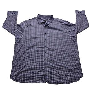 Rochester‎ Egyptian Cotton Gingham Button Down Shirt Blue Men’s 20 34/35